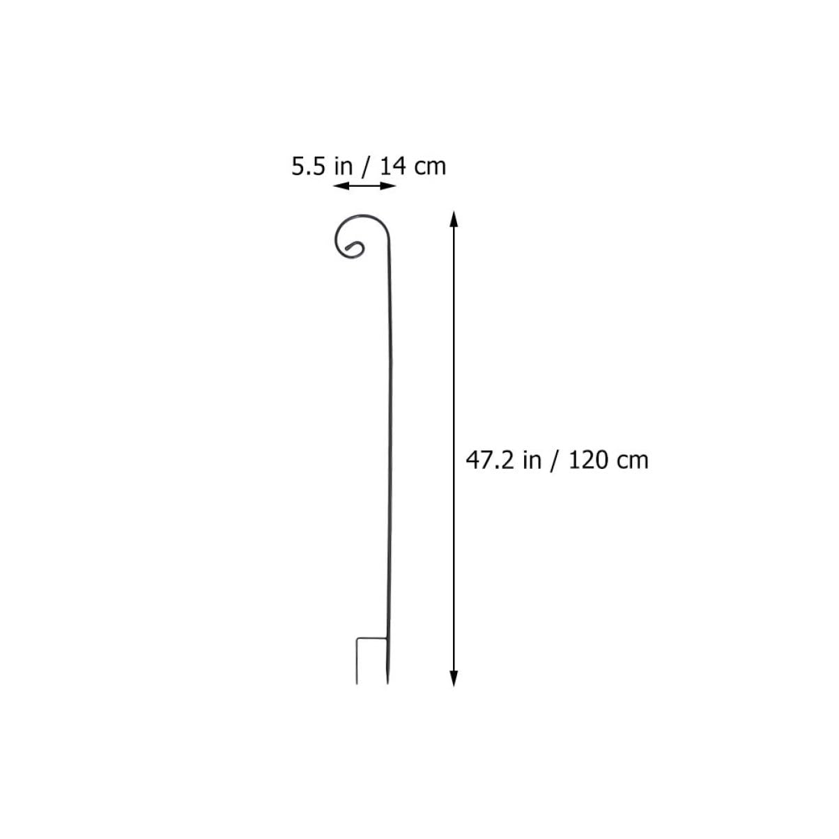 Garneck 3pcs Iron Shepherd Hook Durable Hanging Hooks for Outdoor Wedding Aisles Holiday Decorations and Flower Pots Height Easy Installation Resistant Design