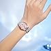 OLEVS Silver Watches for Women Fashion Pink Face Watch for Women Stainless Steel Water Resistant Womens Bracelet Watches Luxury Analog Quartz Three Hands Dress Womens Wrist Watch with Date