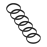 Gdfnmogo Gummi-Unterlegscheiben, 40 mm, 6 oder 15 Stück, konische Abdichtungen für Rohrabfluss, Küche, Garten, Sanitär-Armaturen, schwarzes PVC, wasserdicht (6 Stück)