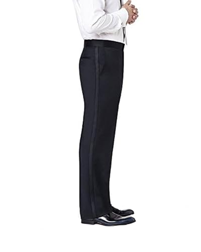 Men's Plain Front Tuxedo Trouser 3037P-36x32 Black