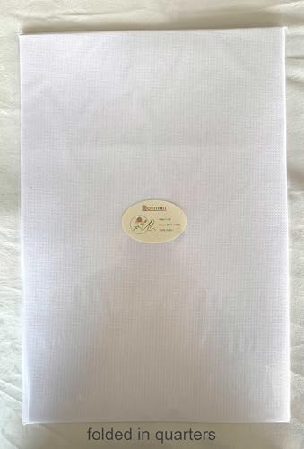 Image of Aida Cloth 22 Count Cross Stitch Fabric,19x28inch (22CT,White)