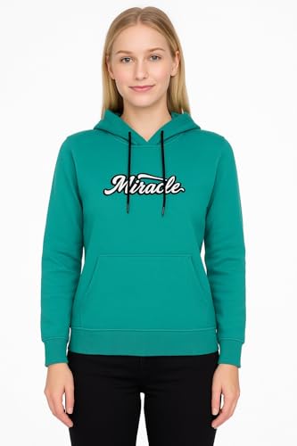 Image of Raves Womens Stylish Printed Hoodie | Trendy Cotton Fleece Hooded Sweatshirt for Women & Girls | Full Sleeve Winter Wear Pullover