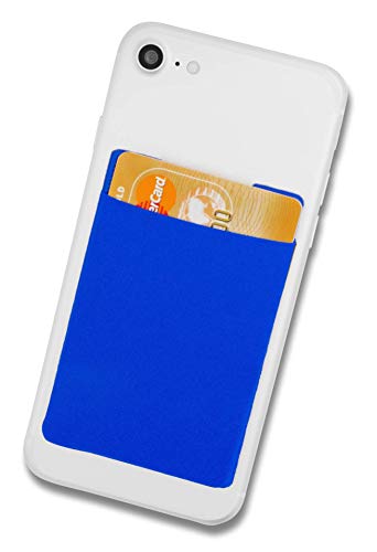 Handy-Kartenhalter Aus Kunstleder, 2 Steckfächer, Selbstklebend – Kompatibel Mit Den Meisten Smartphones, Ca. 6,5x9,5 Cm
