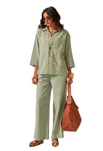 Asmeriyo Women Embroidery Co Ord Set | Women 2 Pic Kurta Set I Fancy Kurta Set | Stylish Kurti Outfit | Co-Ordination Wear | Festive and Casual wear (219-A-B)
