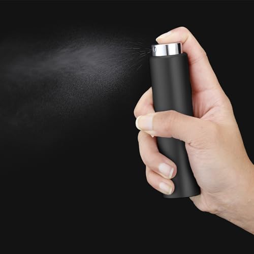 Image of Toureal 20ml Perfume Atomiser for Travel (3 PCS), Refillable Spray Bottles, Aftershave Dispenser (Black)