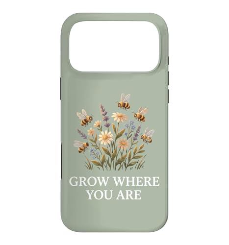 Cottagecore �n�`�̉� Grow Where You Are Wildflower Garden �X�}�z�P�[�X iPhone 17 Pro Max �p