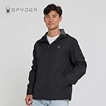 Spyder Packable Rain Jacket Men – Waterproof Windbreaker with Hood, Lightweight Rain Coat Slicker, Travel, Golf, Fishing - Image 2