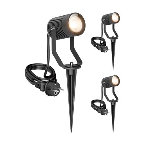 Projecteur de jardin GU10 IP65 SHINGA extérieur, éclairage piquet étanche anthracite 1103lm