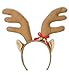 Produktbild KarnevalsTeufel Haarreif Elch in braun Rentier Rudolf Kopfschmuck mit Glöckchen Geweih Weihnachten Accessoire