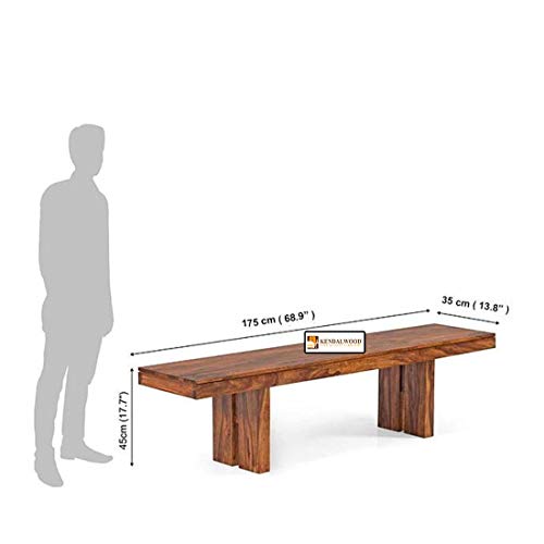 Image of Sheesham Wood Dining Table with 4 Chairs,1Bench | 6 Seater Dining Set | Dining Room Furniture |1 Year Warranty | Honey Finish -DIY Do-It-Yourself