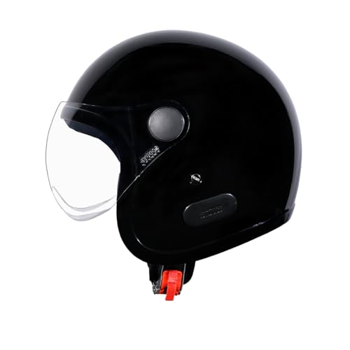 Image of Studds Jet Open Face ISI Certified Helmet with Chopper Visor Black - M