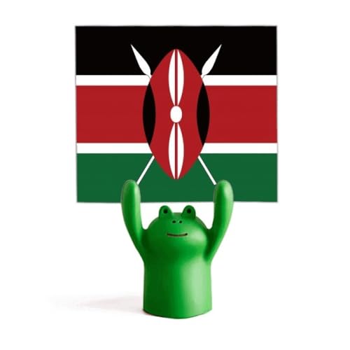 Porte-mémo drapeau Kenya grenouille pour égayer votre espace de travail