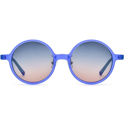 Image of HEPIDEM Acetate Vintage Retro Round Polarized Sunglasses for Men UV400 UV Protection Sun Glasses