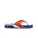 Reef Fanning Pregame Mens Bottle Opener Flip Flop, Arch Support, Durable Outsole, Water Friendly, Orange/Blue, 11