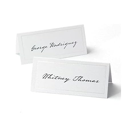 Gartner Studios White Pearl Place Cards, 3.75” X 1.75” 48 Count Cover