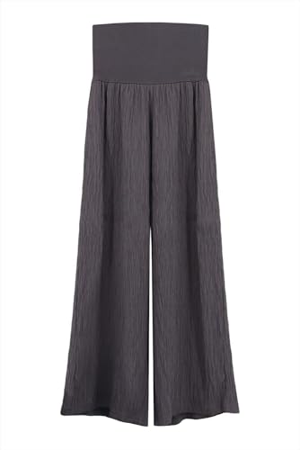 [ツーハッチ] 腹巻付きステテコパンツ 体型カバー 清涼感 マタニティウェア おしゃれ t16tg M ロング丈/チャコール