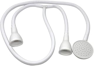 ONEBRAND White Bath Sink Double Tap Shower Attachment Head Hose Spray - Washing/Dresser Hair Pet - Portable Pet Shower - Suitable for Round Hose Not Universal - Fitting SH-001. (Double Shower Head)