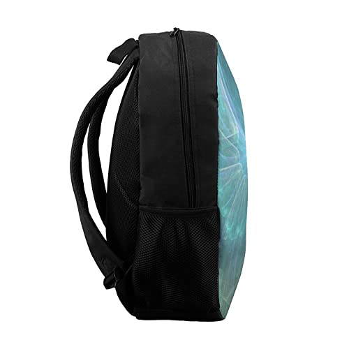 Sac d'école unisexe robuste 17 pouces imprimé fractal 3D