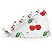 Bouffant Scrub Caps Printed Working Surgical Cap Cherry Pattern Nurse Hats with Buttons and Sweatband Adjustable Tie Back Hat for Women Men Multi Color