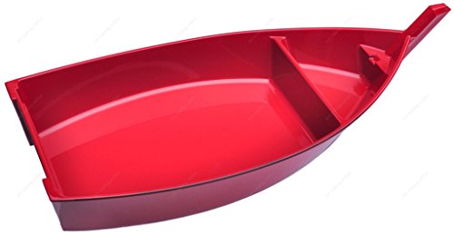 Melamine Japanese Sushi Boat rojo miniatura 2