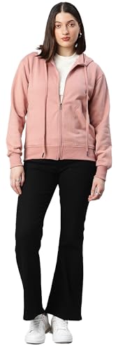Image of ADBUCKS Women's Cotton Winter Jacket Sweatshirts Casual Drawstring Clothes Zip Up Hoodie With Front Pocket Ii Womens Hoodies Ii Womens Jacket Ii Winter Sweater Hoodie For Women & Girls