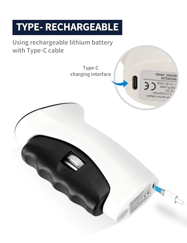 Sonew Elektronischer Handdynamometer, LED Handgriff mit USB, Digitaler Handkraftmessgerät für Zuhause und Fitnessstudio, Handgriffverstärker, Grip Strength Trainer