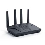 GL.iNet GL-MT6000 (Flint 2) WiFi 6 High Speed Gaming Routers for Wireless Internet, 2 x 2.5G Ethernet Ports for Fiber Optic Modem, Long Range Computer VPN WiFi Router, Home & Business (AU Plug)