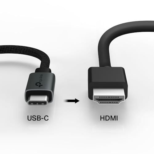 Image of TP-Link UA520C USB Type-C to HDMI Adapter, 4K@60Hz Ultra HD Output, DP Alt Mode, Braided 100mm Cable, Aluminum Alloy Build, Plug & Play, Compact Design, Ideal for Laptops, Tablets, Smartphones