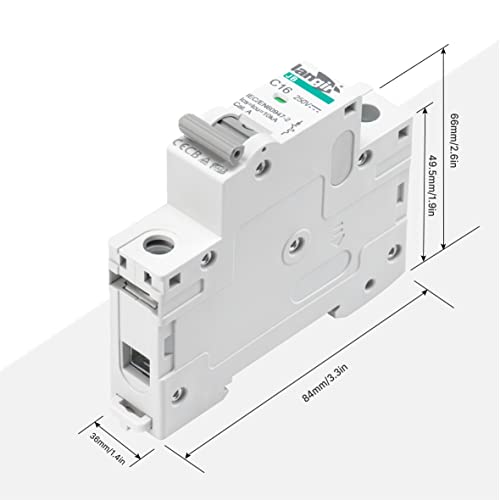 Langir Dc Circuit Breaker 50A 1 Pole Voltage Protection For Battery And Solar System Din Rail Installation C Curve #TOP1
