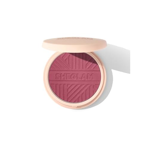 SHEGLAM Divine Flush Matte Blush Powder - Highly Pigmented, Non-Fading, Long Lasting Glowing Lightweight Natural Face Makeup