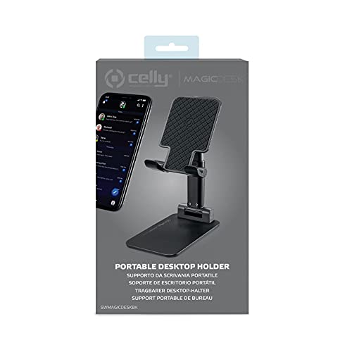 Celly SWMAGICDESKBK Mobile and Tablet Holder, Adjustable, Black - Image 4