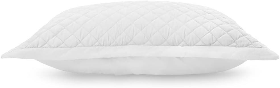 Microfiber Diamond Quilted Sham (White, Standard)