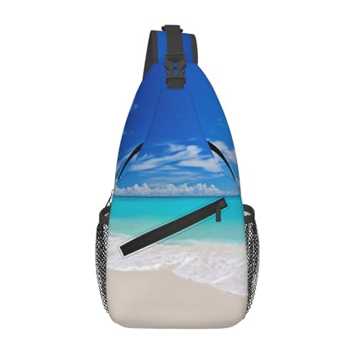 Mochila tipo bandolera cruzada para hombre negra miniatura 1