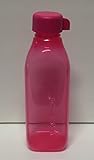 Tupperware ECO Square Water Bottle 16 Oz - Fuchsia Pink.