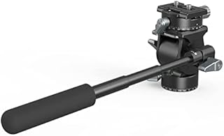 SMALLRIG Video Fluid Head, Video Camera Tripod Head with QR Plate, Pan Head for Compact Video Camera, DSLR and Tripod, Max Load 11.02 lbs/5 kg - 3457