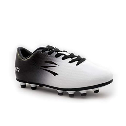 zephz Wide Traxx White/Black Soccer Cleat Adult 6.5