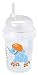 nuSpin Kids 8 oz Zoomi Straw Sippy Cup, Safari Animals Style