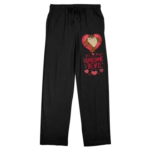 Bioworld Looney Tunes Taz Handsome Devil Men's Black Sleep Pajama Pants