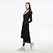 OHRAIN Long Sleeve Sun Skin Coat for Women UPF 50+ UV Protection Long Hoodide Full Zip Cooling Trench Outdoor Hiking SLC3M384 (Black)
