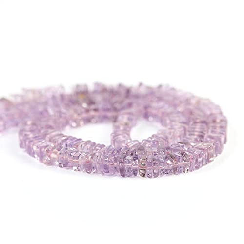 Perles améthyste rose carrées 4mm pour remplacer vos gemmes ternes sur vos bijoux