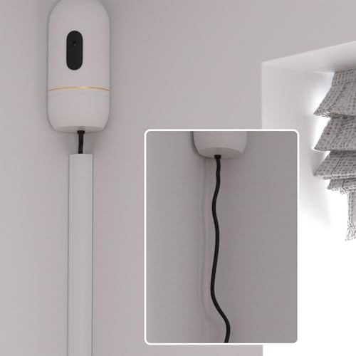 Image of ZhiYo Corner Cable Hider for 2 Cords, Hide Wires in Wall Corners 12ft White | 4 Pack (3ft Each), Self-Adhesive Cable Concealer, Quarter Round Cable Management Raceway for Baseboards & Ceiling Corners