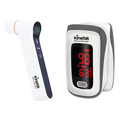 Kinetik Wellbeing Ear and Non-Contact Thermometer – Used by The NHS – Which? Best Buy 2021 & Fully Automatic Blood Pressure Monitor - Used by The NHS – BIHS & ESH Validated – Universal Cuff (22-42cm)