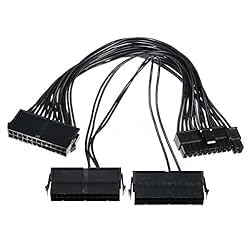 ULTRABYTES 3 Port 20+4PIN PSU Power Supply ATX 24 Pin Motherboard Adapter Connector Cable-1 Cable