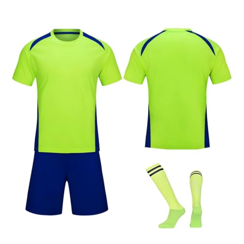 Camisetas de fútbol personalizadas para niños y adultos, camiseta de fútbol personalizada, pantalones cortos y calcetines, conjunto de entrenamiento con logotipo de número de nombre, 5-verde