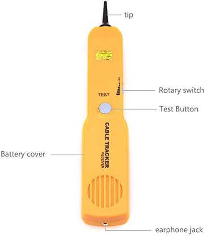 RJ11 Network Cable Tracker Line Finder Detector Tool （Yellow） linefinder Test, Measure & Inspect