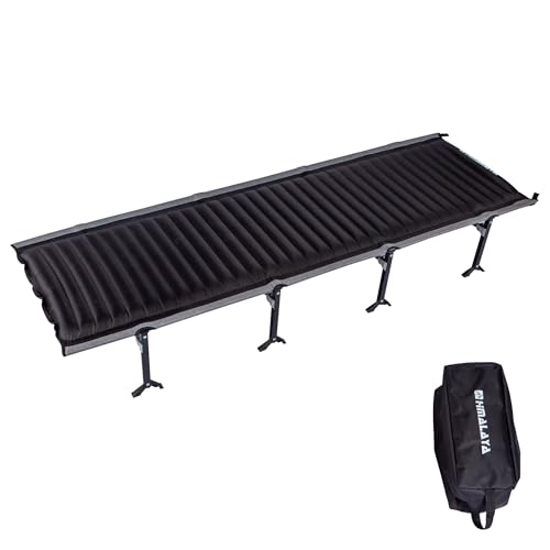 ???? Portable Outdoor Camping Bed?Low Camping Cot with Support, Heavy Duty Tent Sleeping Air Bed, Oxford Camp Cots with Pilllow Mattress Bag (High Bed)