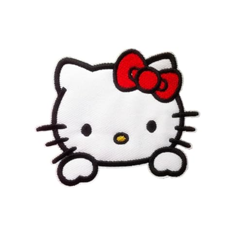 Cute classique Hello Kitty Cat brodée fer sur/coudre sur patch