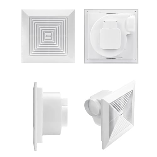 Ventilador de ventilación para baño, extractor de techo de yeso, silencioso y potente de 24.5 x 24.5 cm, 30W miniatura 4