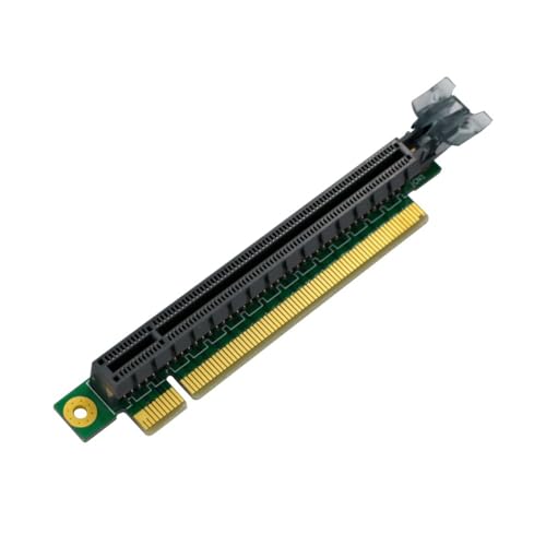 Cpolebev Adaptador de Tarjeta Vertical PCIE 16X PCI Express 3.0 PCI-E A PCI-E 16X Convertidor de Ranura Conectores de 90 Grados para Servidor 1U