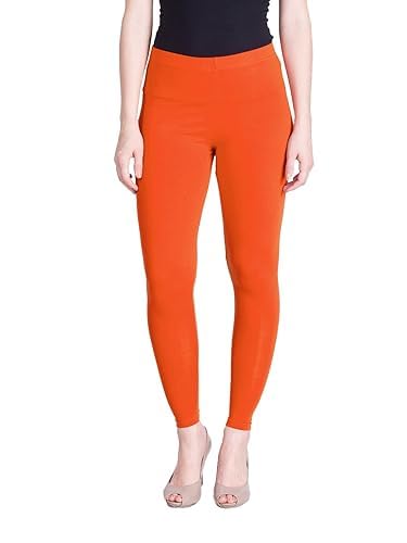 ntgs Women's Woolen Plain Regular Fit Ankle Length Leggings for Winter Free Size (Orange)-picture-53